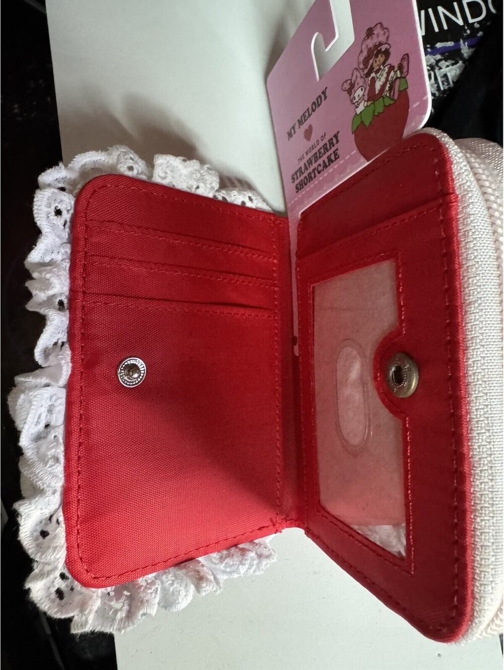 Strawberry Shortcake X My Melody mini wallet NWT - Picture 3 of 3